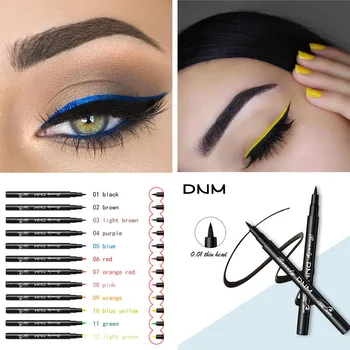 

DNM 12 Colors Eyeliner Pen Pearl Eyeliner Waterproof And Sweat Is Not Blooming Long-lasting Eye Makeup Cosmetics TSLM1