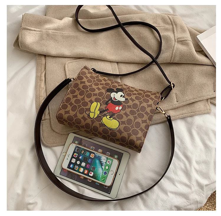 Disney princess Mickey mouse сумка из искусственной кожи с Минни Маус сумка через плечо для девочек Сумка через плечо для девочек сумка с Микки Маусом