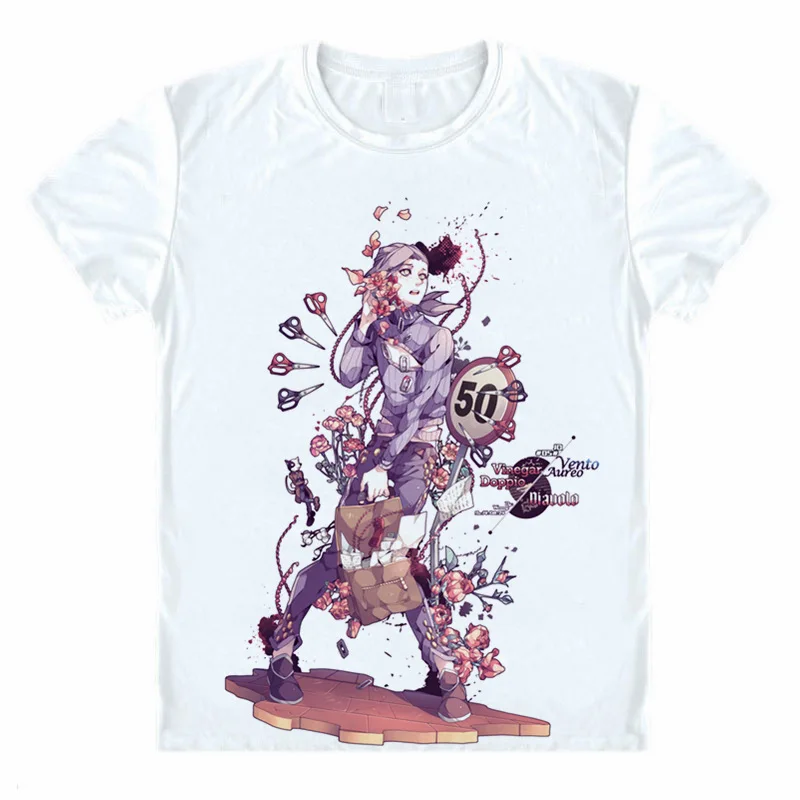 JoJo Необычные Приключения футболка дизайн Манга аниме футболка классная Новинка забавная футболка стиль для мужчин и женщин с принтом модная футболка - Цвет: 25