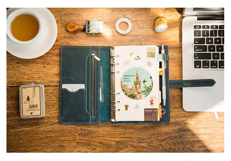 Многофункциональный винтажный кожаный дизайнерский блокнот для путешественника, Дневник для путешествий, ручная работа, блокнот-планировщик, А5