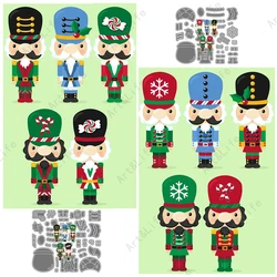 Matrices de découpe en métal, casse noisette, soldats de noël, pochoirs pour Album de Scrapbooking, cartes d'anniversaire, gaufrage, nouvelle collection 5 en 1 
