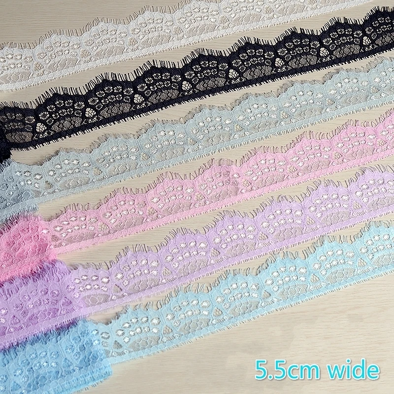 

Color Water-soluble Eyelashes Tulle Lace Fabric DIY Clothing Cuff Neckline Skirt Edge Sewing Home Textile Pet Clothes Creation