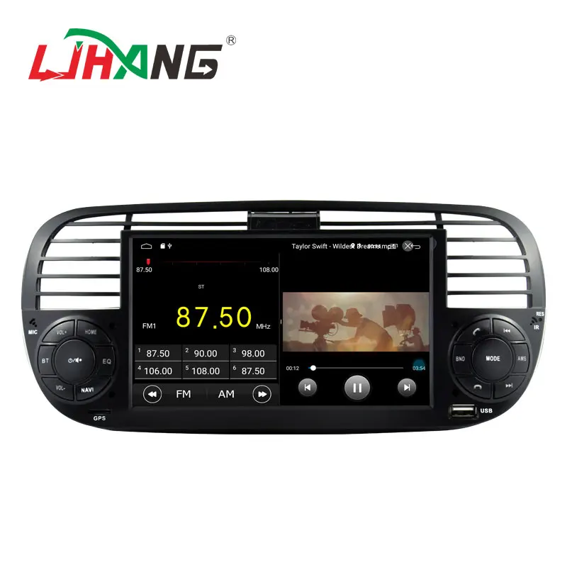 LJHANG 1 din Android 10 автомобильный dvd плеер для Fiat 500 Abarth 2007 2016 GPS навигация Мультимедиа