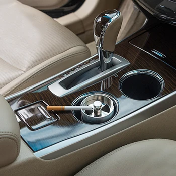 

Stainless Steel Round Ashtray Holders Ashtray Coin Tray Vehicle Ash Tray Anti-scalding Space-saving Cigarette Holder