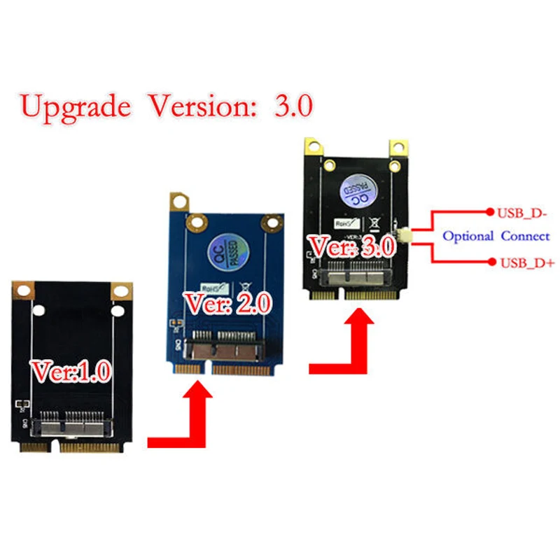 Адаптер версии 3,0 для модуля BCM94360CD к Mini PCI-E 52Pin интерфейсу без привода Простая установка, подключи и играй