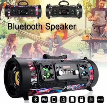 

Outdoor Portable Bluetooth Speaker Music Center Column Super Bass Subwoofer FM Move KTV Sound Unit Wireless Surround TV Whit Mic