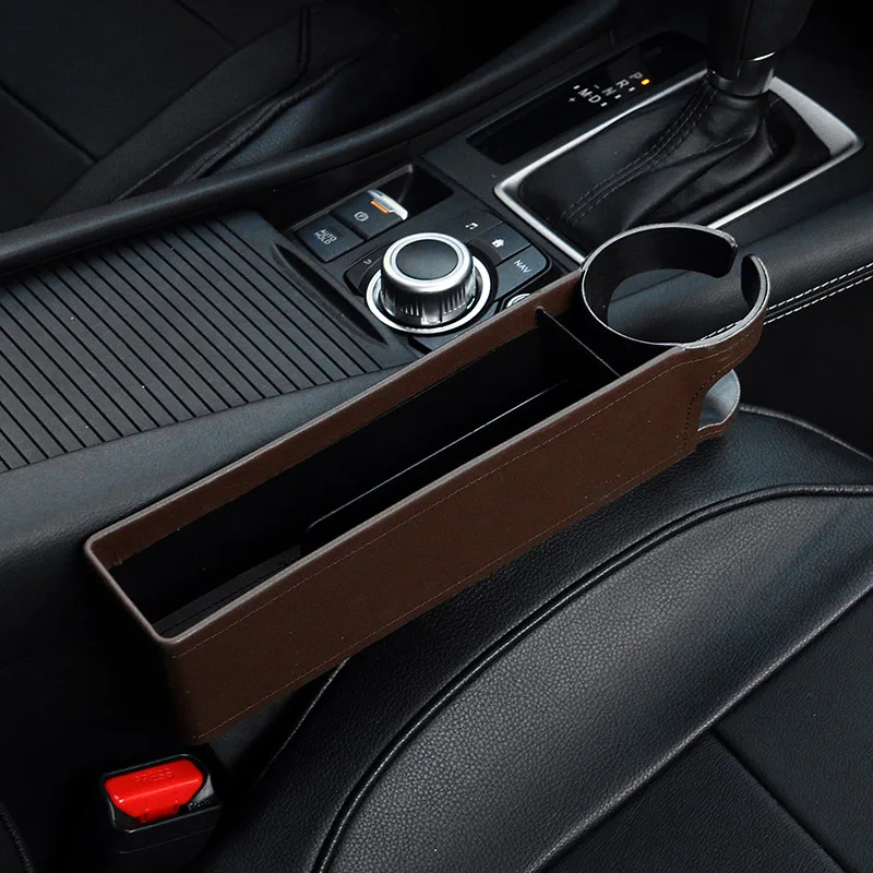 Brown 1 Коробка для хранения автомобиля, seat seam, многофункциональная креативность, передний и передний пассажирский ящик для хранения автомобиля, большая емкость, универсальный - Название цвета: Brown 1