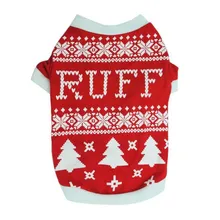 Для домашних любимцев собак кошек Рождество щенок дерево рубашка из интерлока Костюмы Одежда для собак Чихуахуа Одежда с принтом Одежда для питомцев#0805