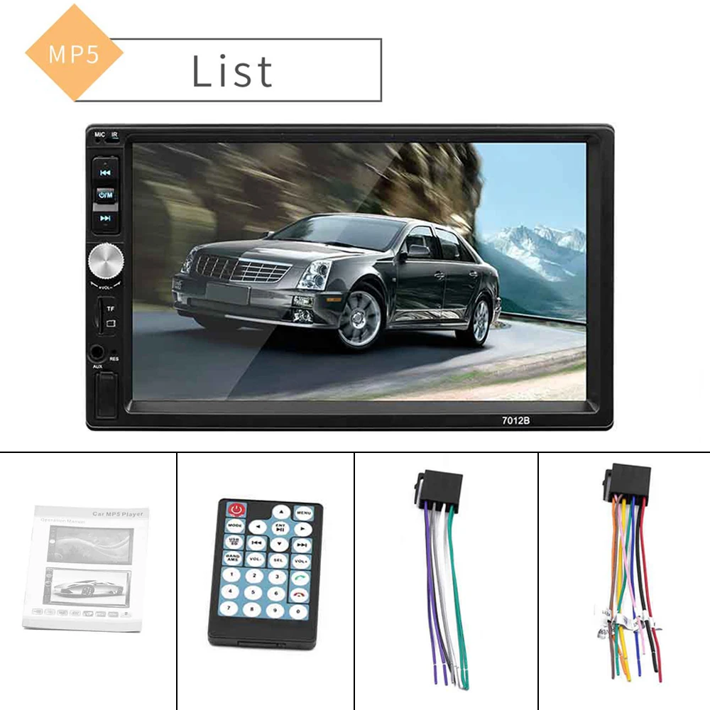 Podofo 7012B Автомагнитола 2 DIN Авторадио сенсорный экран автомобильный аудио стерео Bluetooth Зеркало Ссылка для Android Поддержка камеры заднего вида