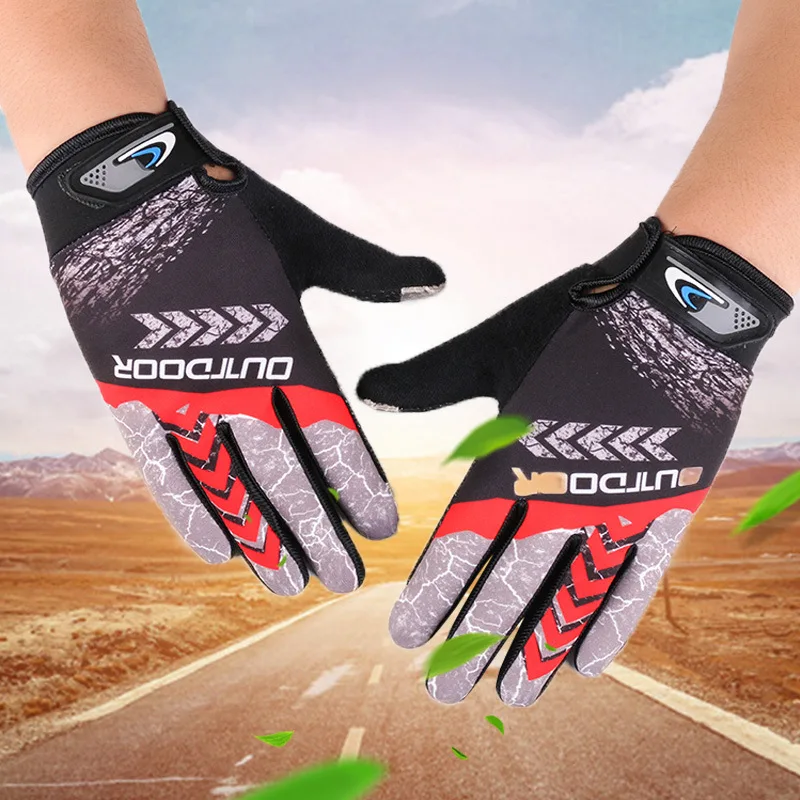 

Touch Screen Cycling Gloves Men and Women Full Finger Outdoor Sports Thin Cycling Non-Slip Sunscreen Fitness Gloves