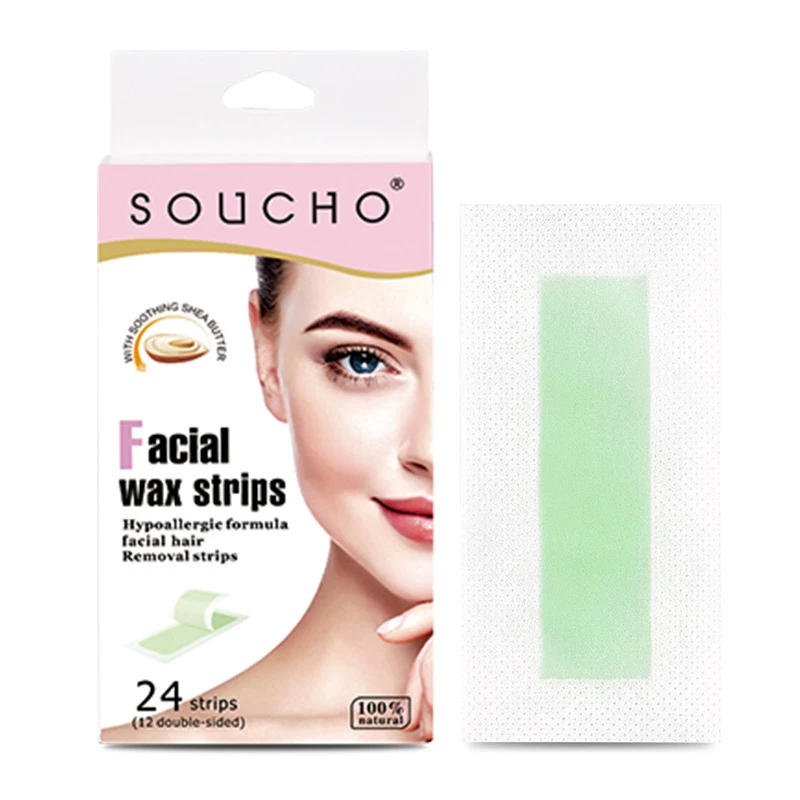24PCS Wax Strips Paper Facial And Lip Depilation Uprooted Wax Paper