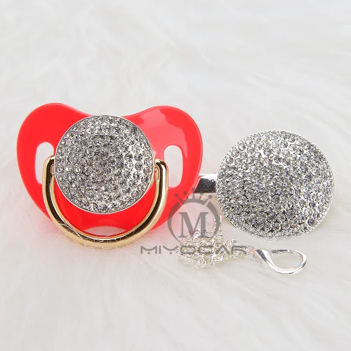 BLING все серебро золото bling соска и соска клип уникальный дизайн ребенка SGS сертификат Безопасный и уникальный как - Цвет: AS-5   6-18M