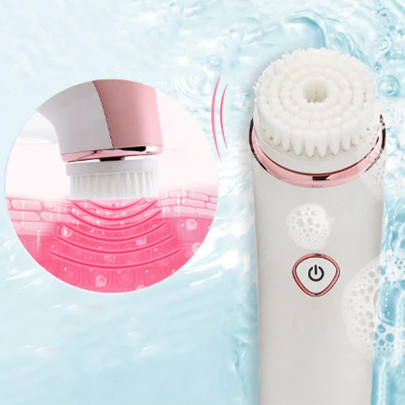 Face Cleansing Brush Electric Facial Brush Makeup Blackheads Removal& Exfoliation Induction Drying System Waterproof
