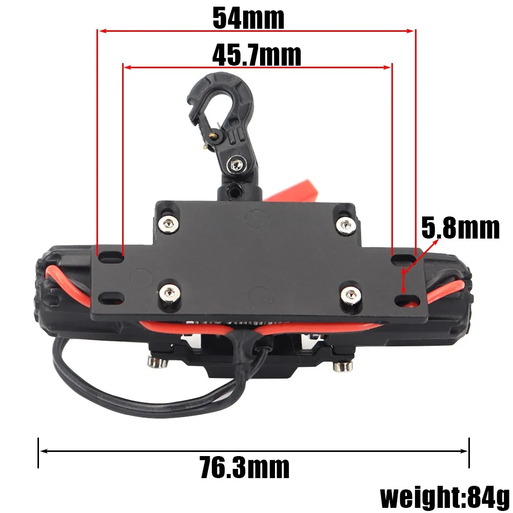 Metal Automatic simulation Simulated Winch for 1/10 1/8 RC Crawler Car Axial SCX10 III 90046 D90 TRX4 TRX-6 D110 90046 Redcat 5