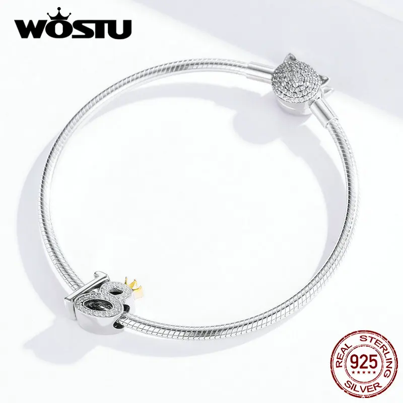 WOSTU, 925 пробы, серебро, 18 лет, на день рождения, бусины, подвески, подходят к оригинальному браслету, ожерелье, для взрослых, церемония, ювелирное изделие, подарок CTC131