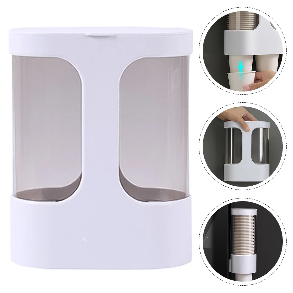 1Pc Disposable Cup Dispenser Wall Mounted Cup Holder Paper Cup OrganizerCup & Tumbler Holders
