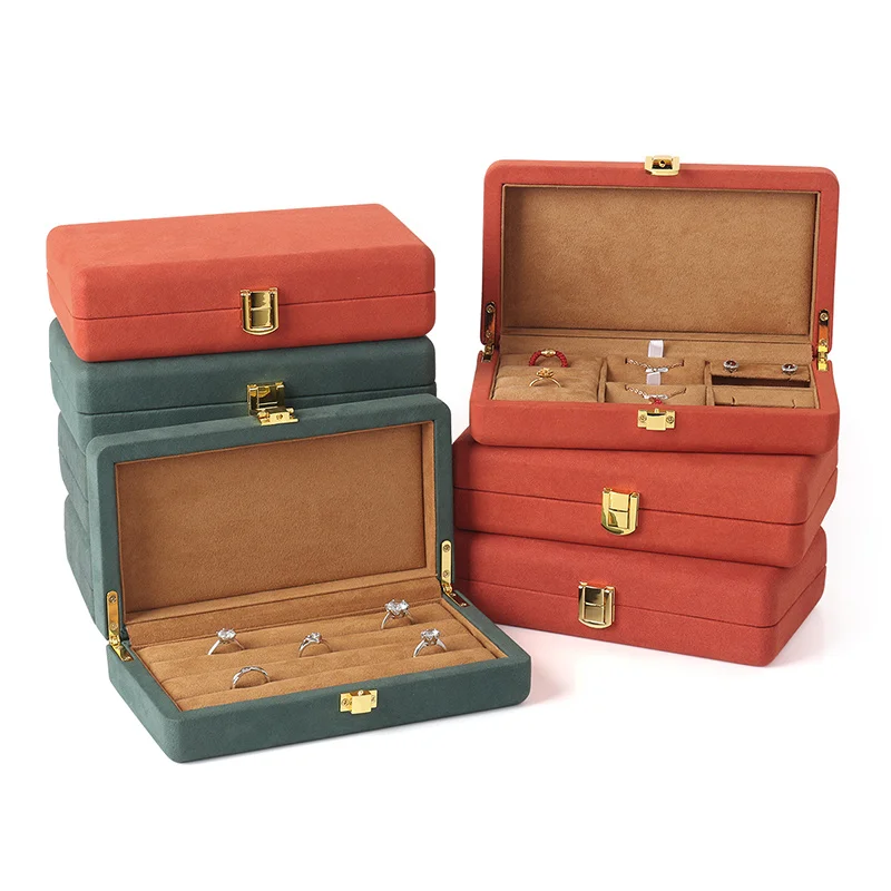New Product Pu Leather Jewelry Storage Portable Box For Necklace Ring Pendant Bracelet Jewellery Showcase