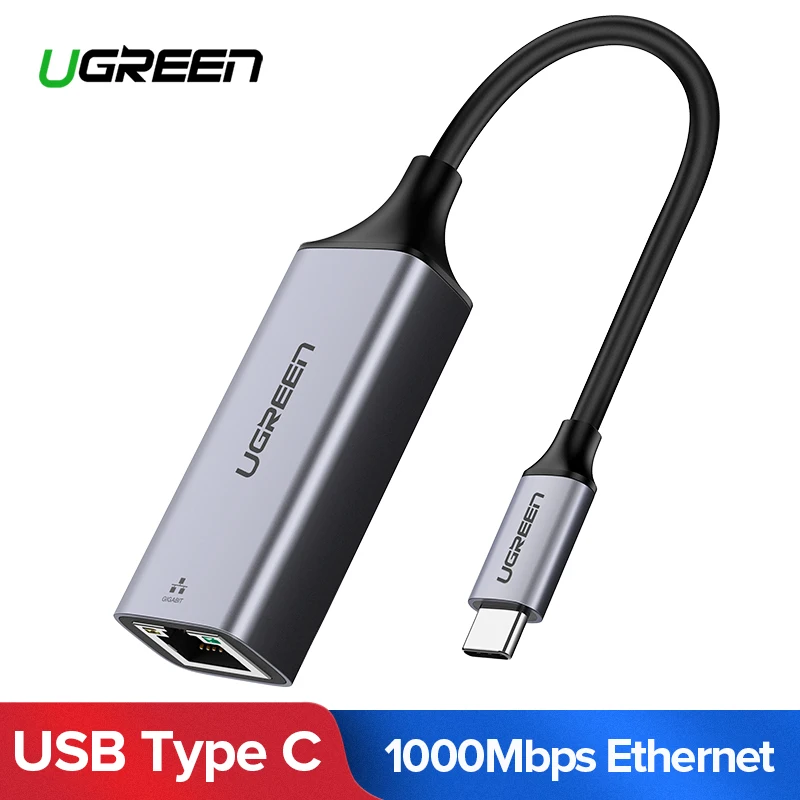Дешево Ugreen font b USB b font C Ethernet font b USB b font C RJ45 Lan адаптер для MacBook Pro samsung Galaxy S9 S8 Note 9 type C сетевая карта font b USB b font Ethernet