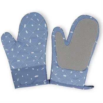 

Non-Slip Oven Mitt Set, Professional Heat Resistant Kitchen Cooking Mitts for Heat Resistant to 480°F, Oven Gloves Protect Hands
