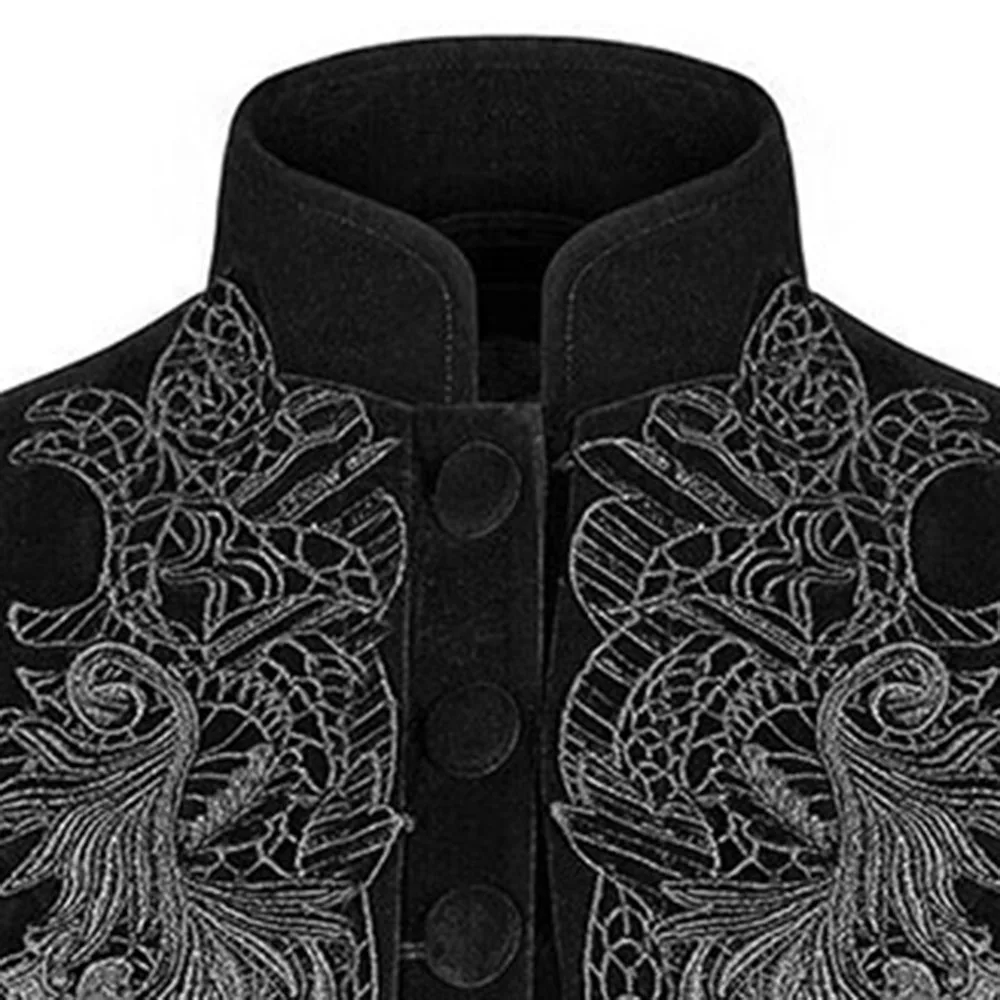 awesome Women Gothic Medieval Vintage Overcoat Black Coat Zipper Outwear Jacket Casaco Feminino Plus Sizes