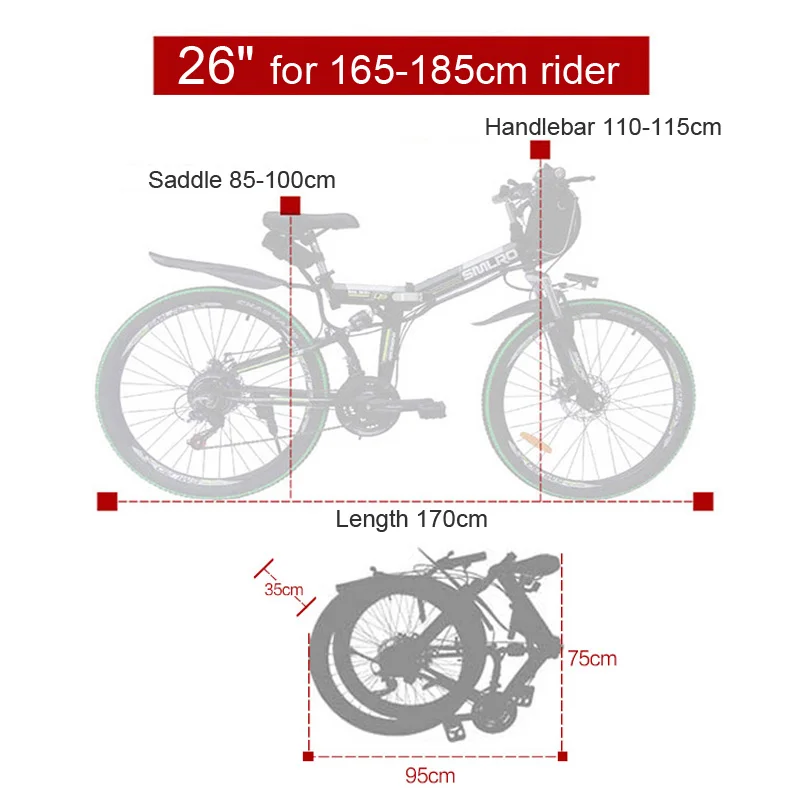 2" 48 V 350 W/500 W 8A/12.5A литий Батарея складной электрический велосипед, горный велосипед, электрический велосипед, MTB Байк, способный преодолевать Броды(сумка Тип