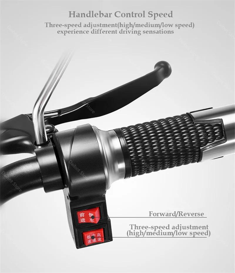 DB Electric Skateboard Scooter Three Wheels Electric Bicycles 12 Inch 500W 48V Range 45KM Electric Scooter Bike For Disabled (4)