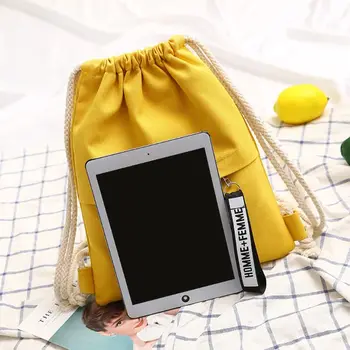 

Canvas Storage School Gym Drawstring Bag Pack Rucksack Backpack Pouch Y3NE
