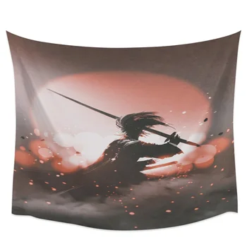 

Japanese Samurai Wall Hanging Tapestries Wall Decor Wall Art Tapestry Curtain Sheet Scarf Throw Decorative Lightweight Airplane