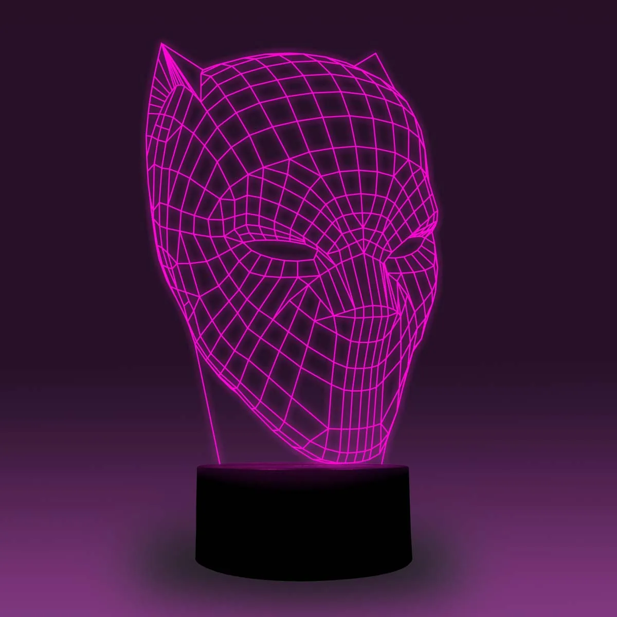 NiteApps 3D черные Пантеры шлем светодиодный ночник настольная лампа иллюзия Лампа подарок на день рождения приложение/сенсорное управление