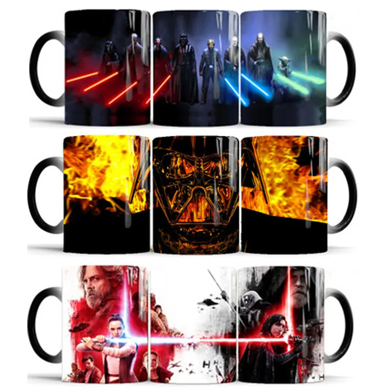 

New 350mL Classic Star Wars Mugs Coffee Mug Friend Gifts Novelty Heat Reveal Cup Heat Changing Color Magic Mug Tea Cups