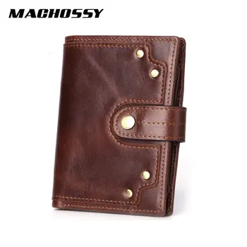 

Viintage Genuine Leather Men Wallet Coin Purse Small Card Holder Hasp PORTFOLIO Portomonee Male Walet Coin Pocket Purse