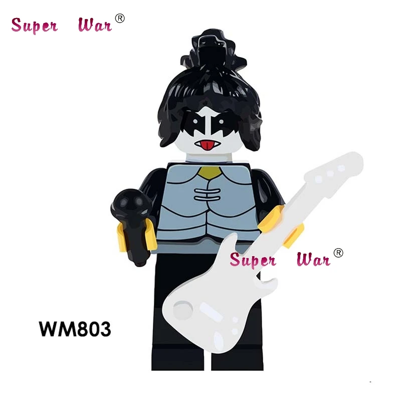 Один Джон уик House Of paper популярный DJ королева лидер певица поцелуй Группа строительные блоки игрушки для детей - Color: WM803