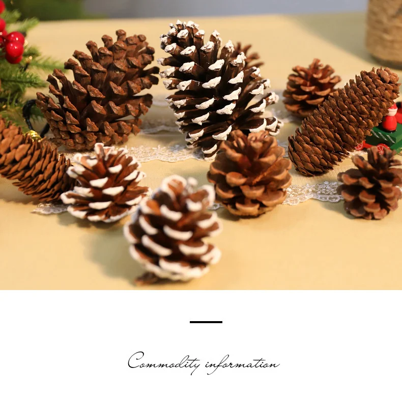 Christmas Tree Decorations Made From Natural Pine Nuts Christmas Tree Ornaments Christmas Wreath Rattan JH196 (3)