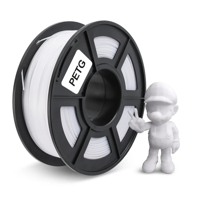 PETG 1.75 mm Filament PETG PLA PLUS SILK ABS 3D Printer Filament 3D Printing Materials Good Toughness PETG-White
