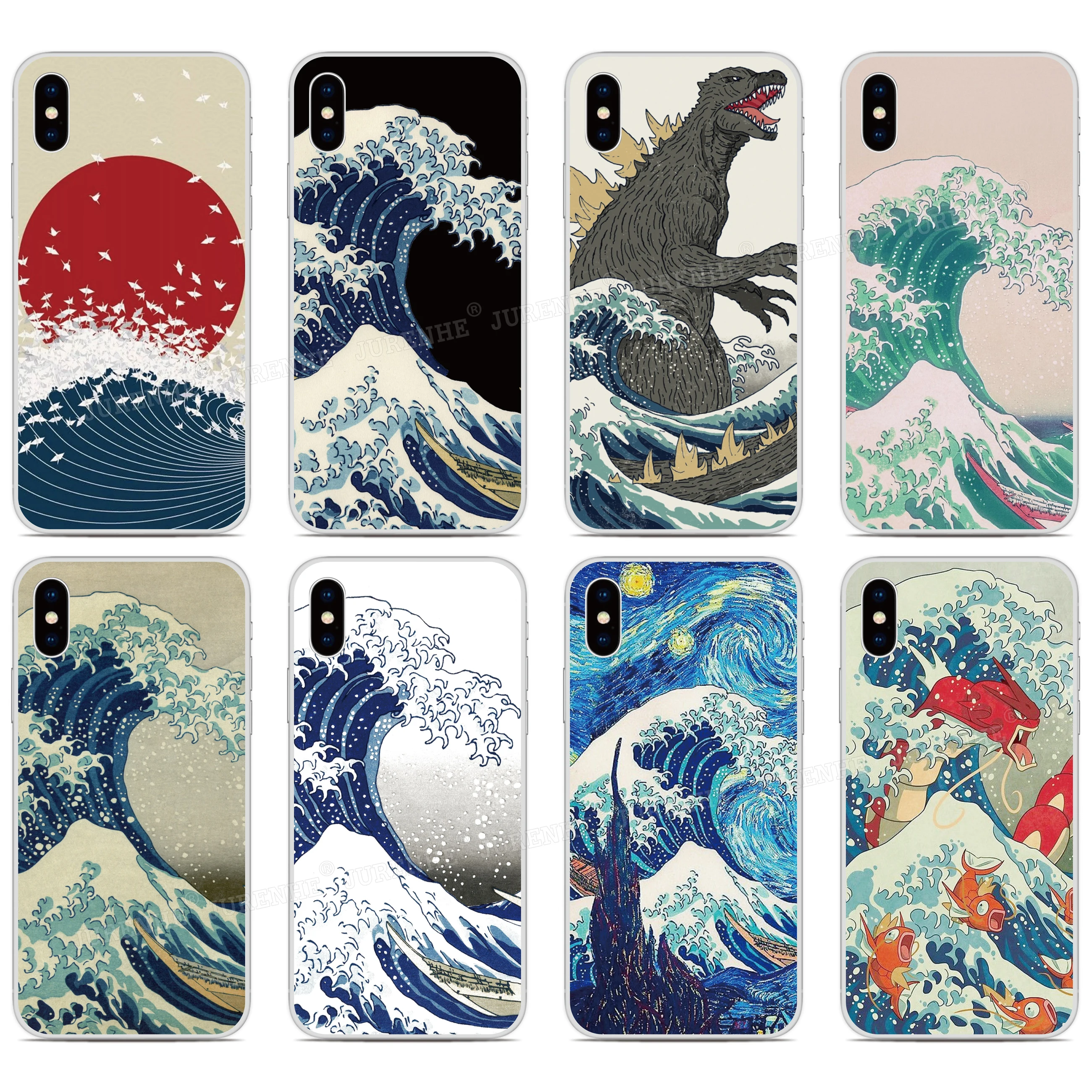 Чехол Kanagawa из ТПУ для Samsung Galaxy A51 A71 S8 S9 S10 Lite A7 Note 8 9 10 Plus J6 Prime J8 2018 версия ЕС чехол