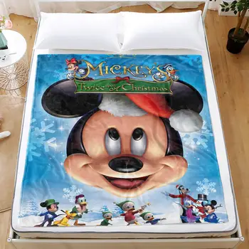 

Cartoon Mickey Minnie Blanket Printed Soft Blanket Throw Travel Velvet Plush Hipster Blanket for Couch Christmas decoration gift