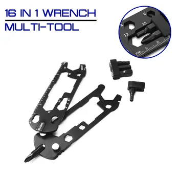 

16 In 1 Wrench Portable EDC Tools Kit Multi-tool Home Repair Tools Mini Universal Bicycle Chrome Vanadium Steel
