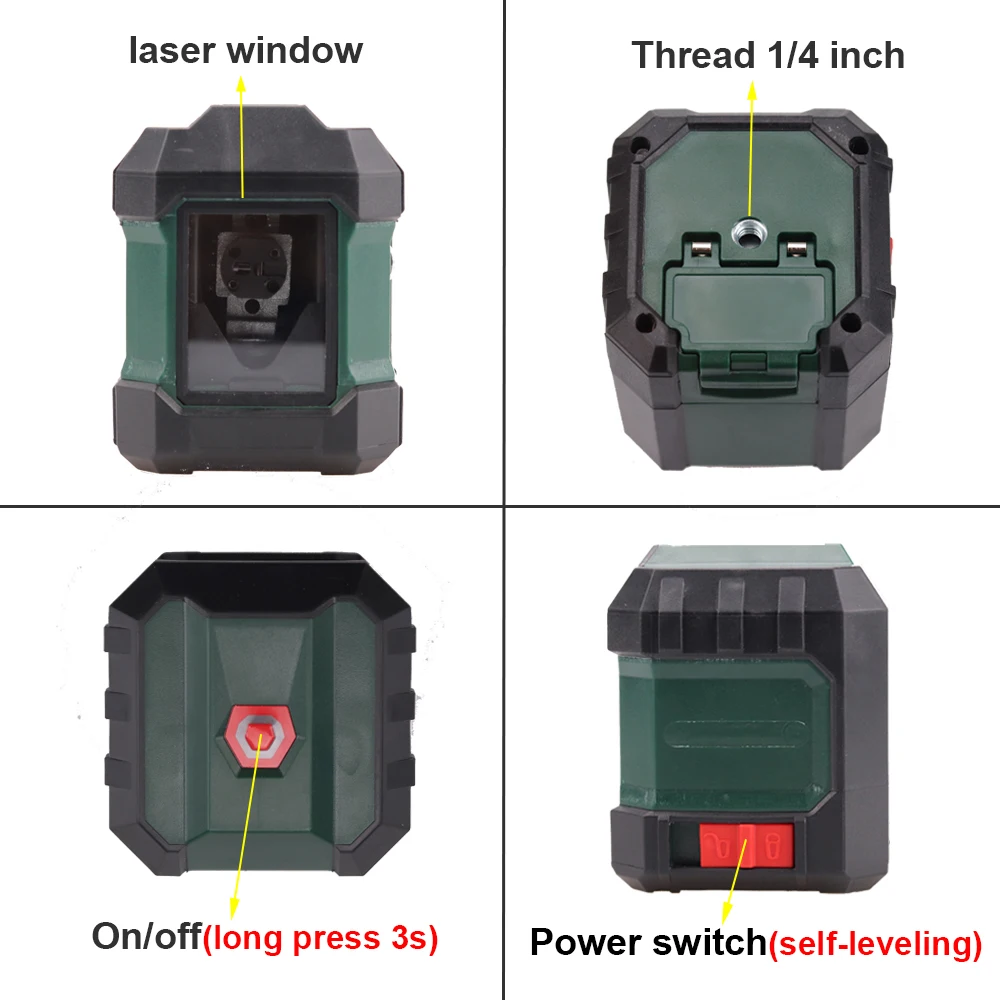 Billige [NEUE] Boebede Laser Ebene Rot Grün Strahl Selbst Nivellierung Horizontale und Vertikale Kreuz Linie Tragbare Mini level Meter