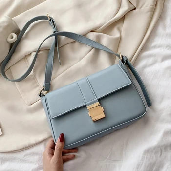 

Korean Style Women's Crossbody Bag 2020 Fashion Shoulder Bags PU Leather Solid Color Women Bags Messenger Handbags Coin Purse