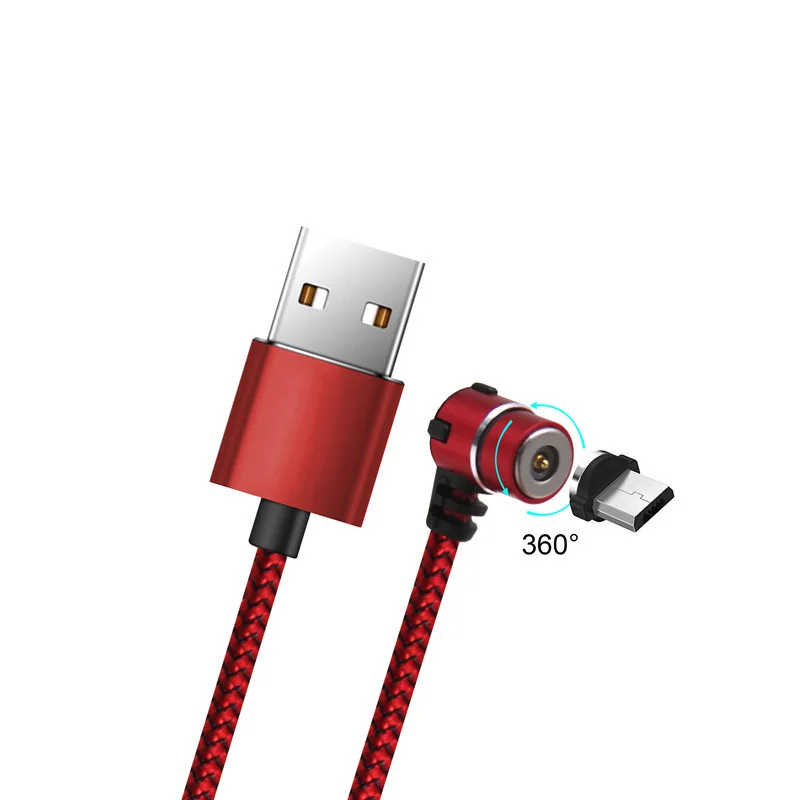Магнитный usb-кабель для iPhone XS, 7, samsung, S9, Xiaomi, huawei, светодиодный, 90 градусов, быстрая зарядка, магнитный кабель Microusb type C, USB C