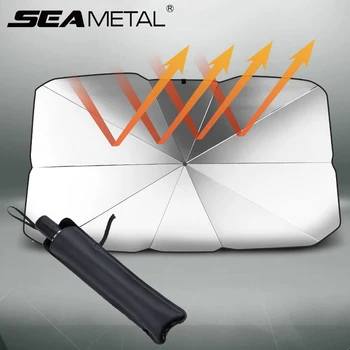 

Car Sun Shade Auto Sunshade Covers Interior Windshield Cover Front Window Umbrella Sun UV Protector Windscreen Cover Accessories