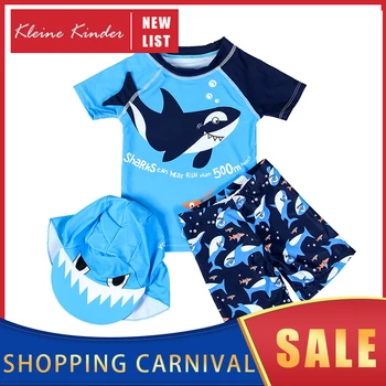 

Bathing Suit Boy Shark Print 3 pcs Baby Swimsuit for Children UV Protection Kid Swim Suit Clothes Children's Bath Beach Costumes