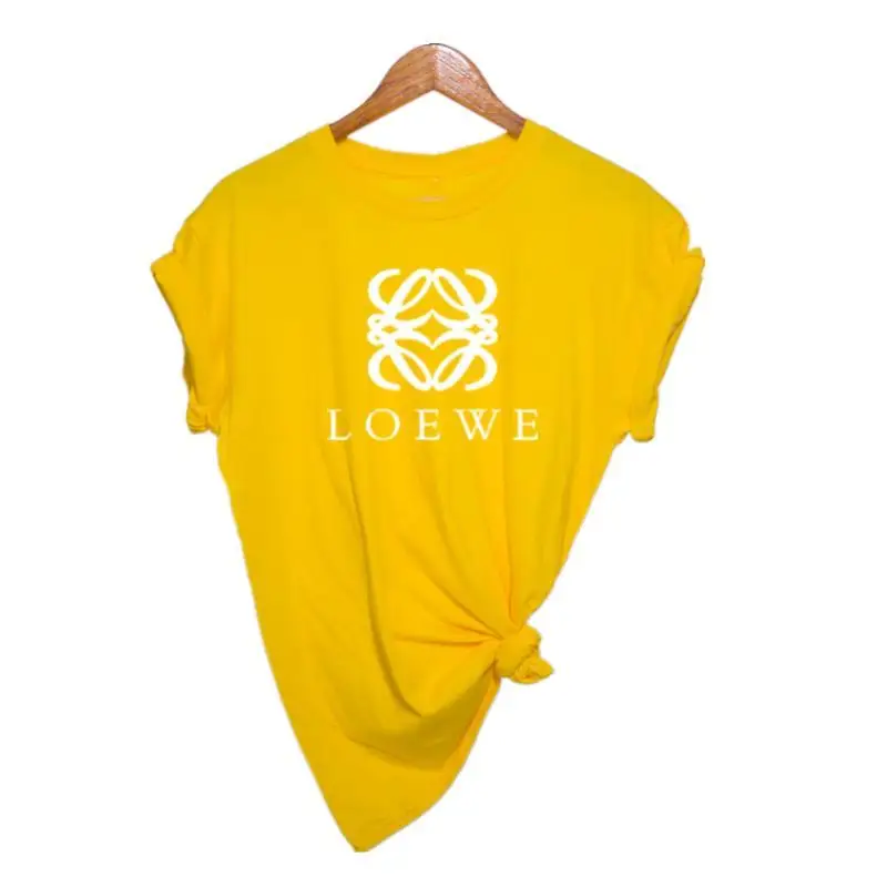 Новинка, Harajuku, LOEWE, брендовые, с принтом, женские футболки, повседневные, летние, короткий рукав, женская футболка, женская одежда