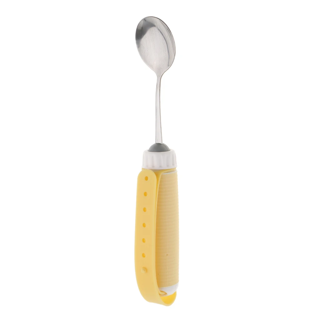 Adjustable Spoon Swivel Utensil Eating Aids with Handle for Arthritis Disability Patient Old People Ding Aid Elderly Utensils Set