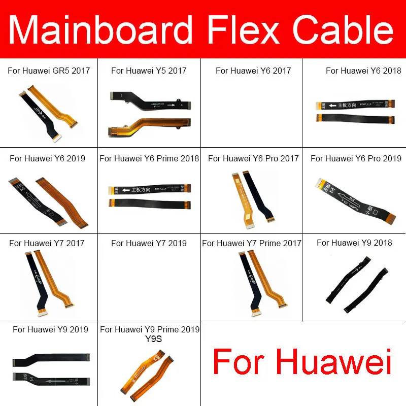 Материнская плата гибкий кабель для Huawei Y6 Y7 Y9 GR5 Pro Prime 2017 2018 2019 основная LCD Flex лента