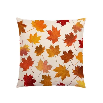 

Nordic Maple Leaf theme Pillow Case Polyester Printed cushion cover Sofa Throw Cushion Home Decor 45*45cm Small square