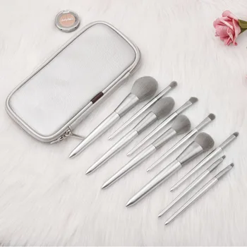 

10Pieces Silver Soft Hair Makeup Brush Beauty Tools Makeup Set Eye Shadow Blush Eyeliner Eyelashes Loose Powder Brush Wholesale