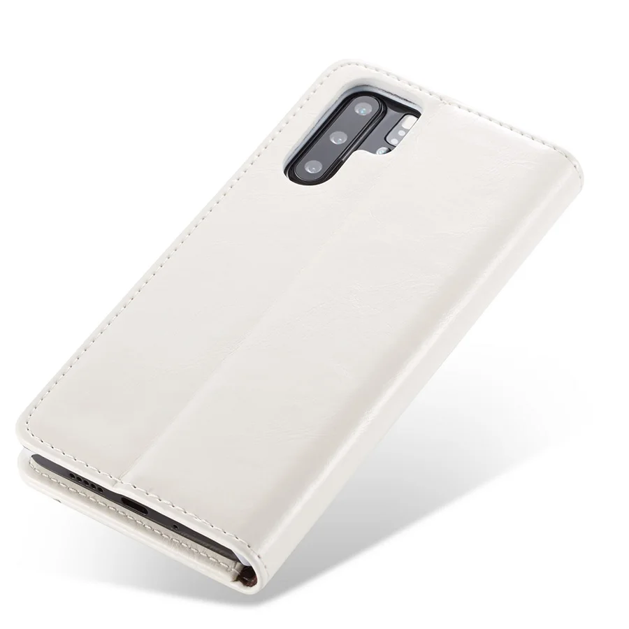 Многофункциональный кожаный чехол-бумажник для huawei Mate20pro Футляр для телефона с магнитом держатель чехол для P20lite P30Pro P20pro P30lite чехол - Цвет: Белый