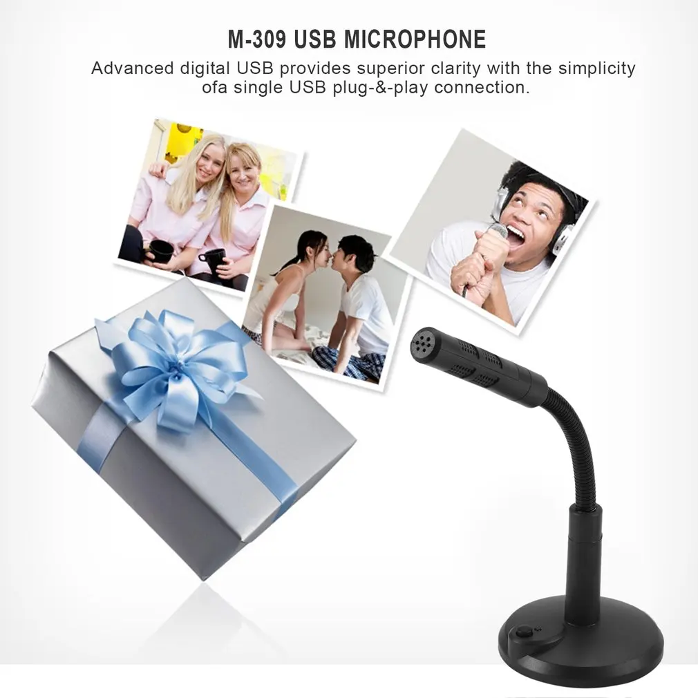 Многофункциональный, USB настольный микрофон, шумоподавление, микрофон, для ПК компьютер ноутбук