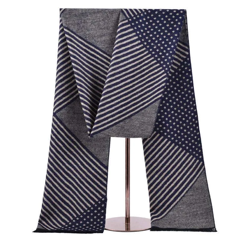 Fashion Winter Scarf men's Warm Scarf Formal Business Shawl Thicken Warm Muffler For Man mens designer scarf